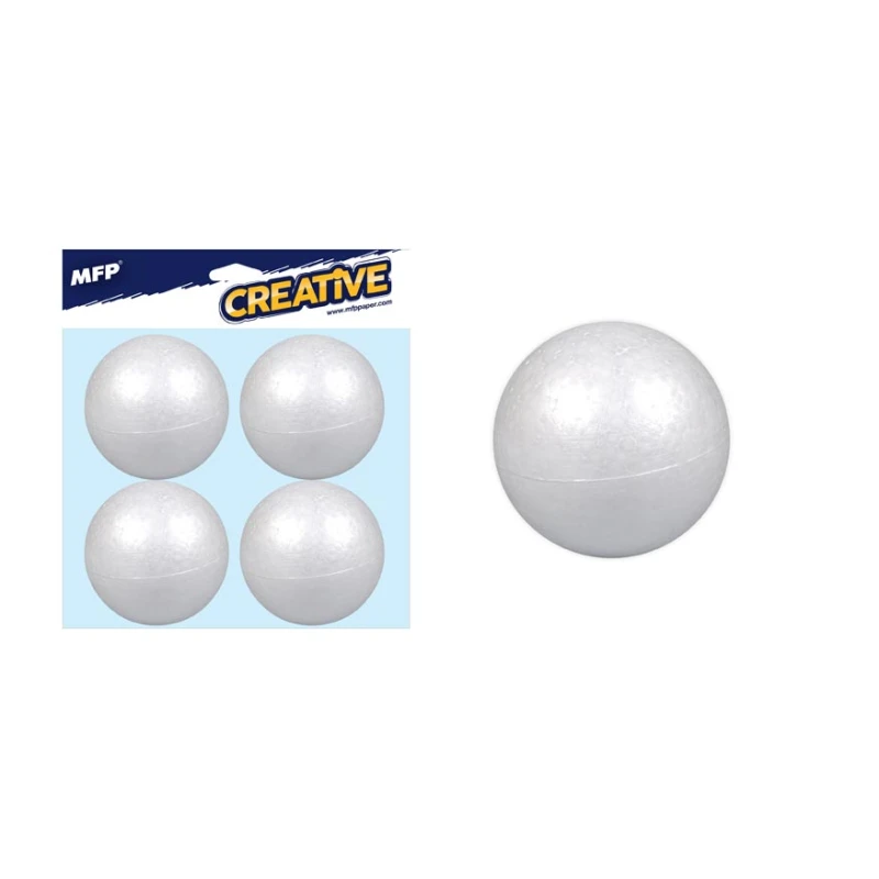 BOMBKA KULA STYROPIANOWA 8CM/4SZT. GŁADKA MFP
