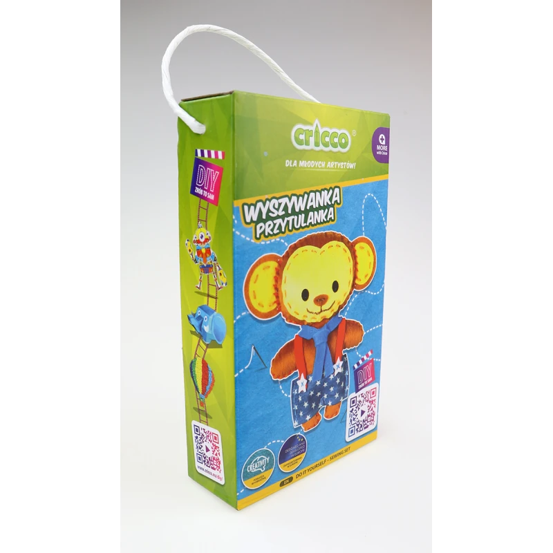 ZESTAW ZRÓB TO SAM WYSZYWANKA PRZYTULANKA MAŁPKA CRICCO