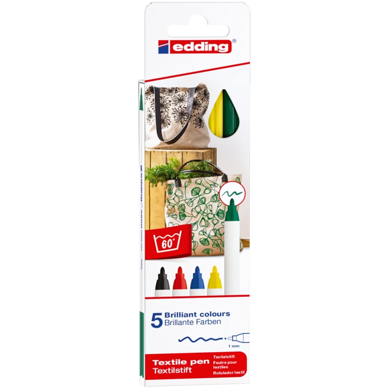 MARKERY EDDING DO TKANIN 5KOLORÓW BASIC 4600/5S/000 AMEX