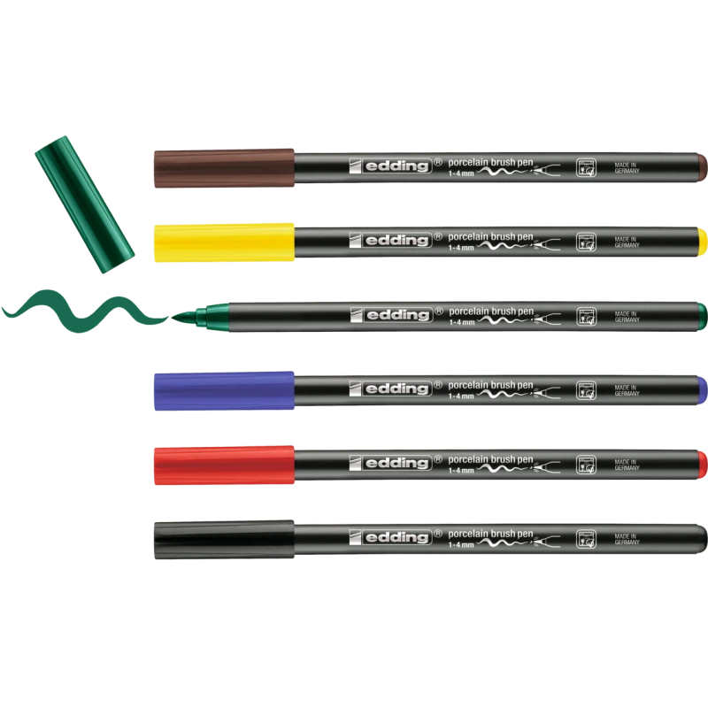 PISAKI EDDING DO POW. CERAMICZNYCH 1-4MM Z KOŃCÓWKĄ PĘDZELKOWĄ 6KOL FAMILY AMEX