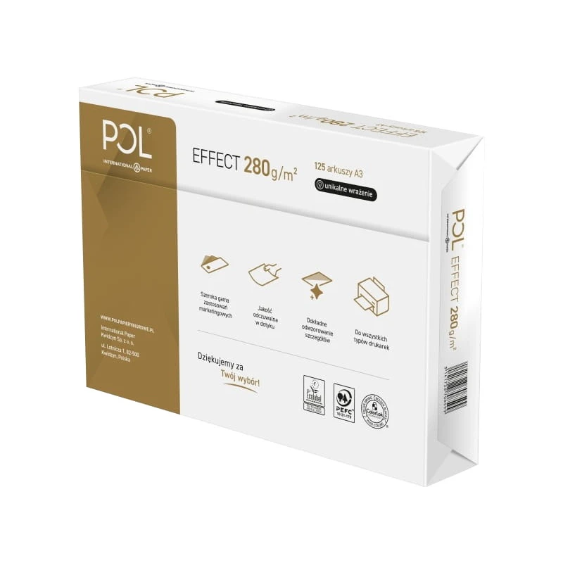 PAPIER KSERO BIAŁY A3/280G POL EFFECT COLOR 125ARK