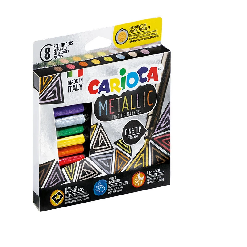 PISAKI CARIOCA METALICZNE 8KOL 170-2569