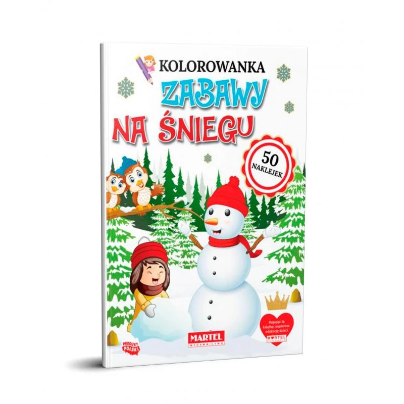 KOLOROWANKA ZABAWY NA ŚNIEGU Z NAKLEJKAMI