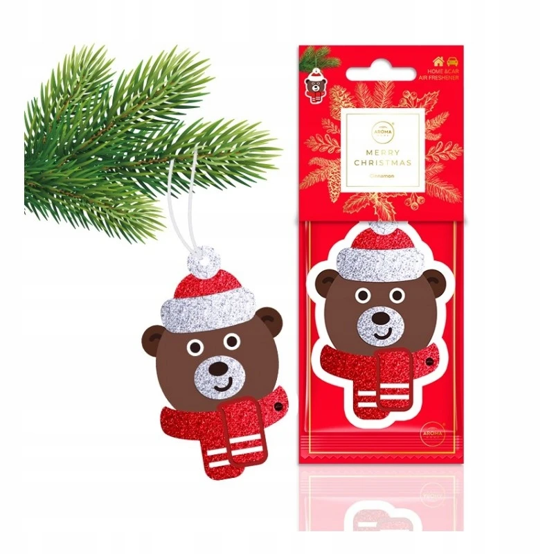 Zawieszka zapachowa aroma xmass cellulose bear cinnamon
