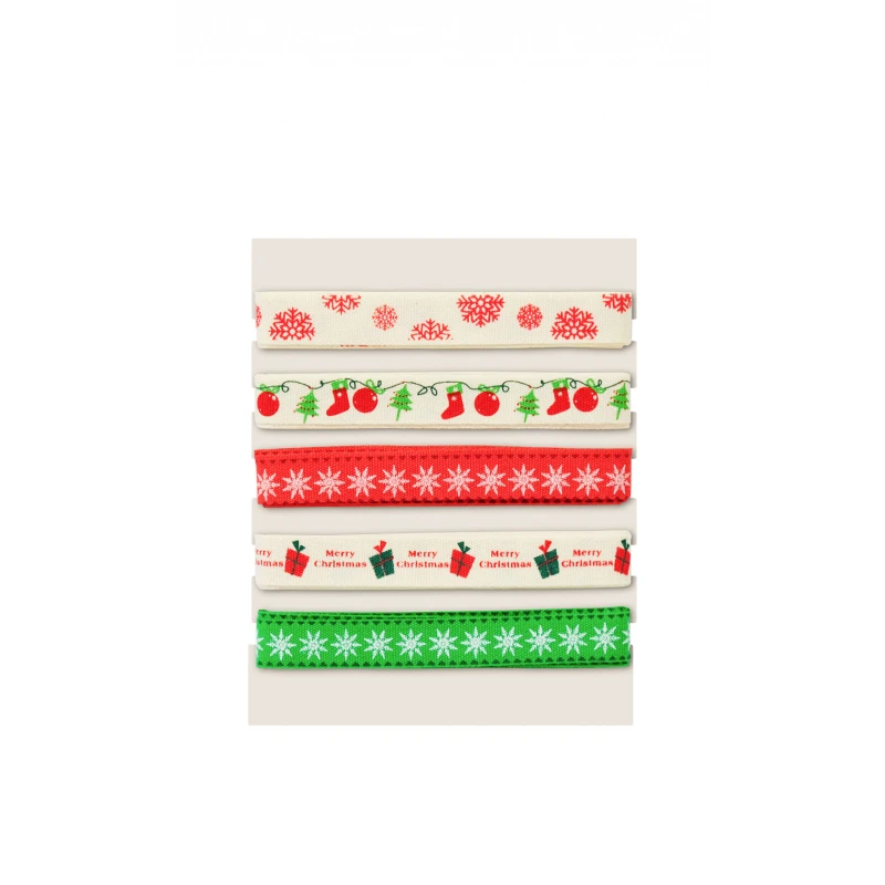 Tasiemki, zestaw 2 Święta, 5 x 1,5m- półprodukt dekoracyjny 254039