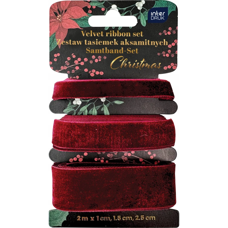 Zestaw tasiem.aksam.3x2m RED Christmas