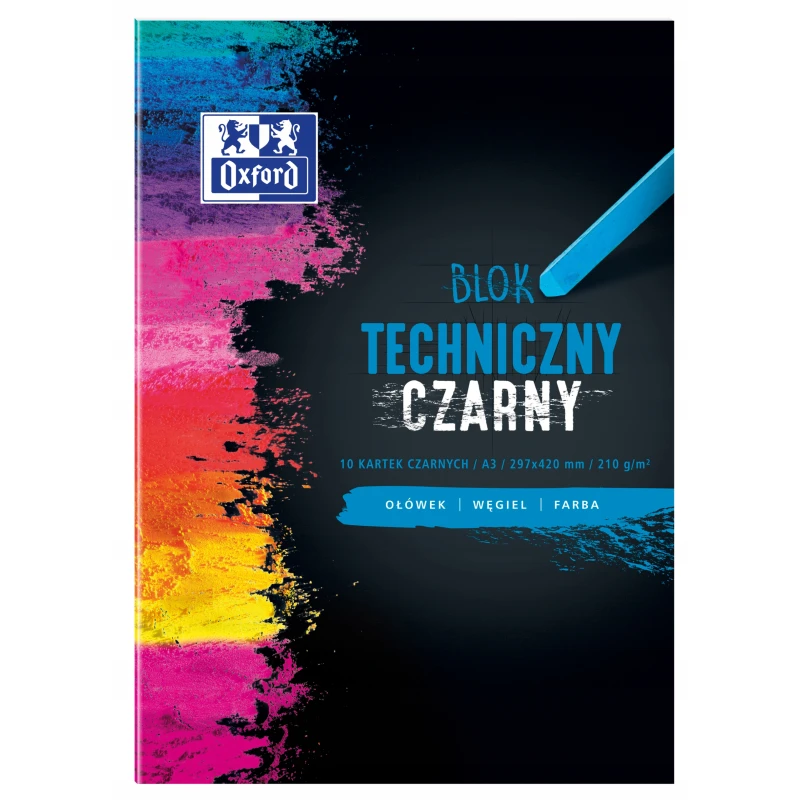 BLOK TECHNICZNY OXFORD A3/10K CZARNY 400093235