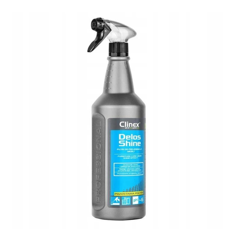 PŁYN DO PIELĘGNACJI MEBLI CLINEX DELOS SHINE 1L 77-145, POZOSTAWIA POŁYSK