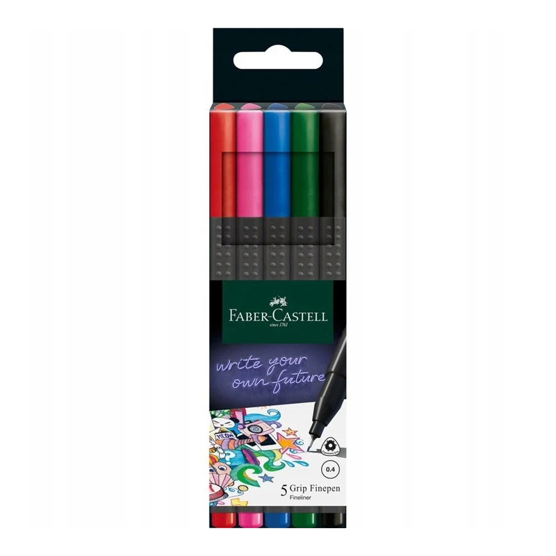 CIENKOPISY GRIP 5 KOL. PODSTAWOWYCH FABER-CASTELL