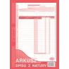 341-1 ARKUSZ SPISU Z NATURY A4 PION  (ORYGINAŁ+KOPIA) 48K