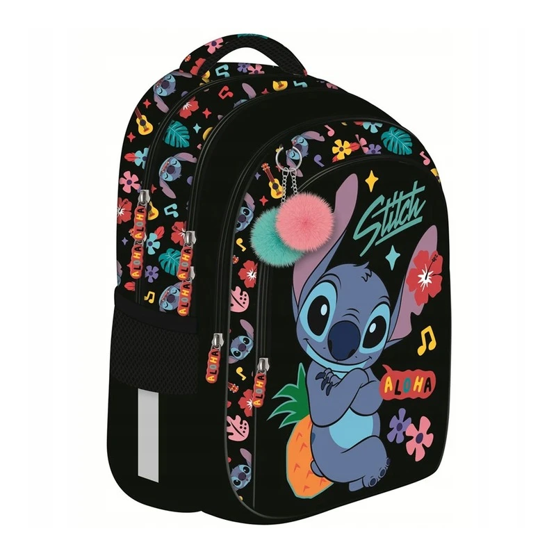 PLECAK 4-KOMOROWY BPL-58 STITCH BLACK ALOHA mkmp