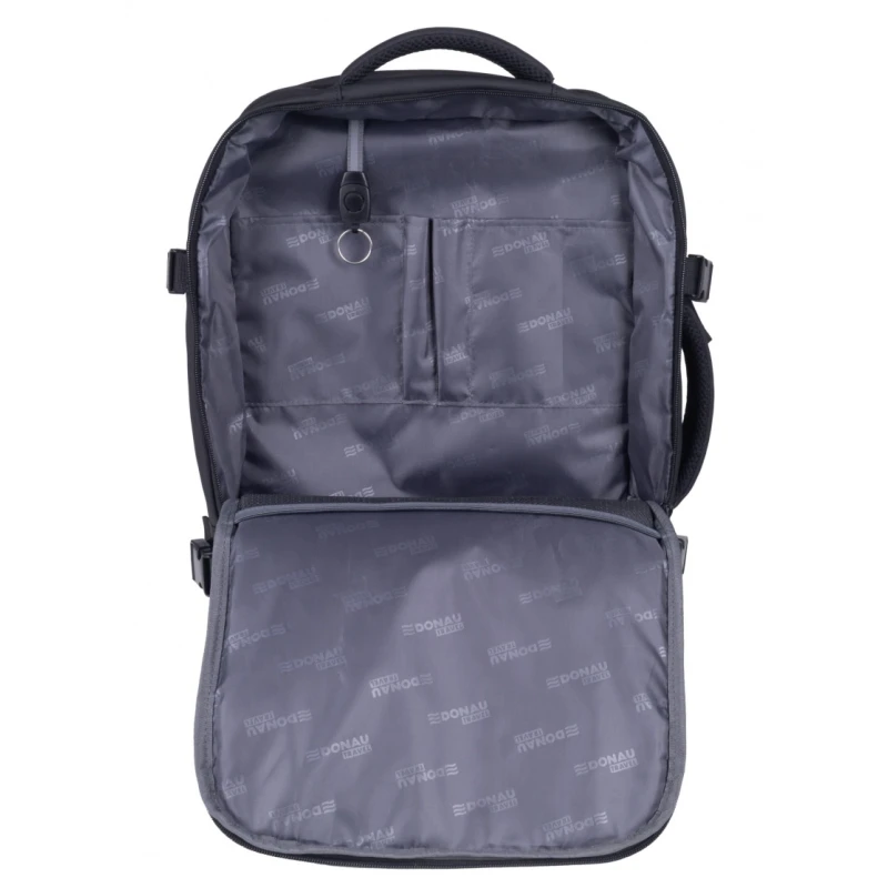 PLECAK DONAU TRAVEL PRAGUE 17" 32L USB + KABEL CZARNY