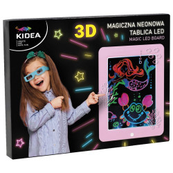 Magiczna neonowa tablica 3d LED różowa