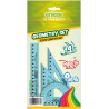 ZESTAW GEOMETRYCZNY CRICCO 4-ELEM.Z LIN. 16cm ETUI CR610