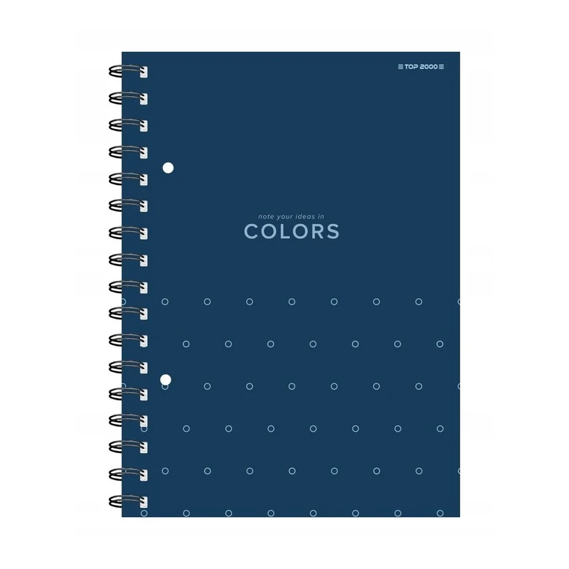 KOŁOZESZYT TOP COLORS A5/100K KRATKA NIEBIESKI