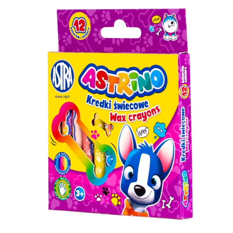 KREDKI ŚWIECOWE 12 KOLORÓW ASTRINO