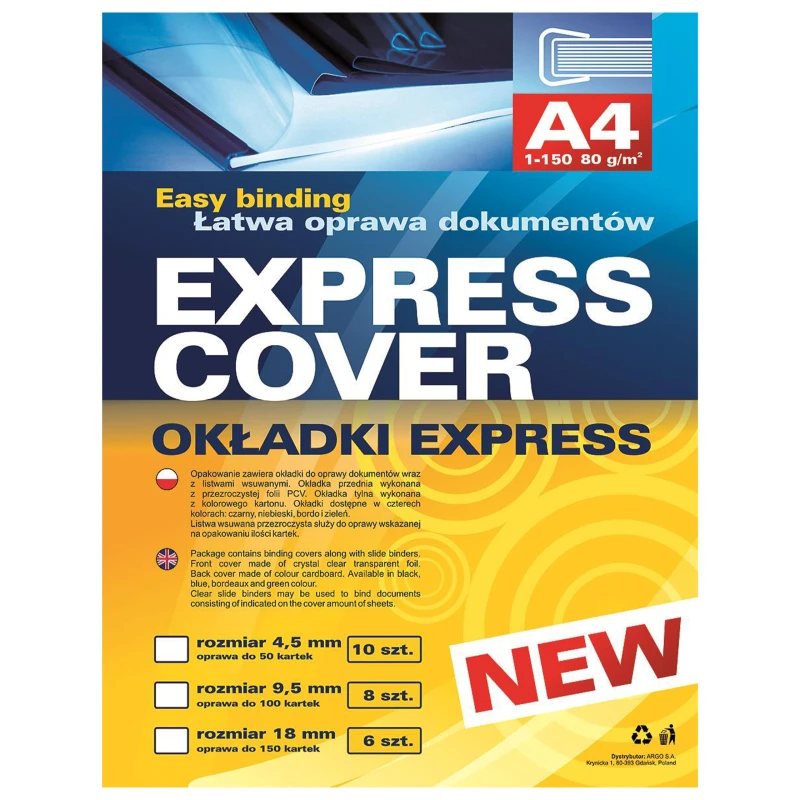 OKŁADKI EXPRESS 4,5 MM NIEBIESKI 10szt