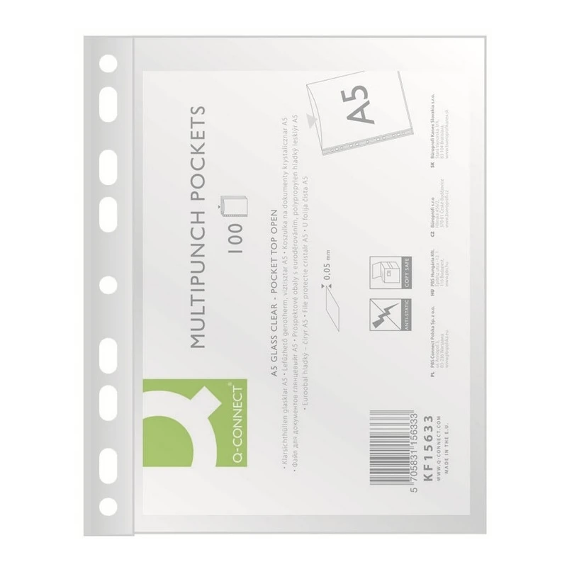 KOSZULKA NA DOKUMENTY KRYSTALICZNA PP 50 MIKR. A5/100 SZT.