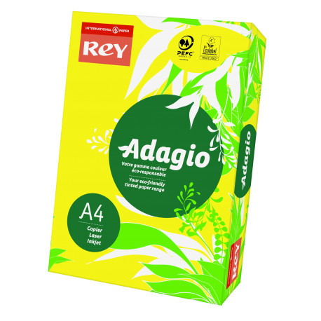 Papier ksero kolorowy Rey Adagio A4 160g/m2 żółty 66