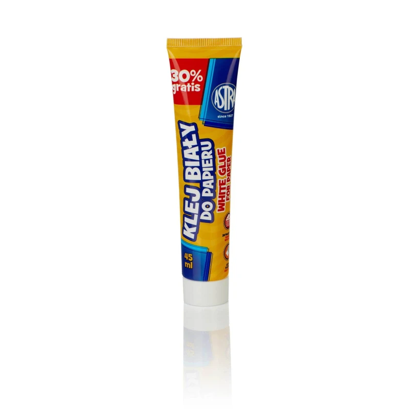 KLEJ SZKOLNY BIAŁY DO PAPIERU TUBA ASTRA 45ML