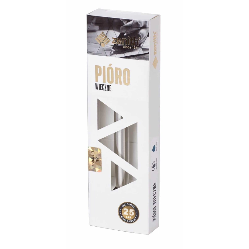 PIÓRO WIECZNE STALOWE ZENITH 60 SREBRNE