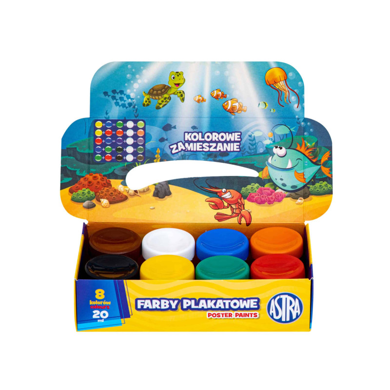 FARBY PLAKATOWE ASTRA 8 KOLORÓW x 20ML STANDARD
