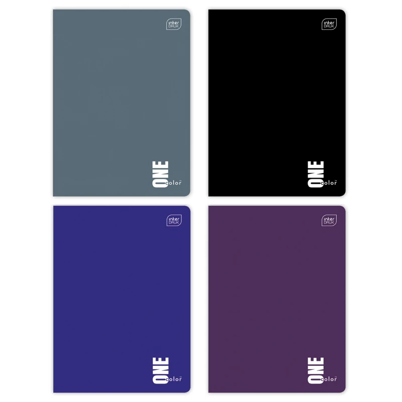 ZESZYT A5 80k KRATKA UV KOLEKCJA ONE COLOR
