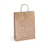 TOREBKA PAPIEROWA KRAFT RÓŻOWE SERCA L 33X10X24