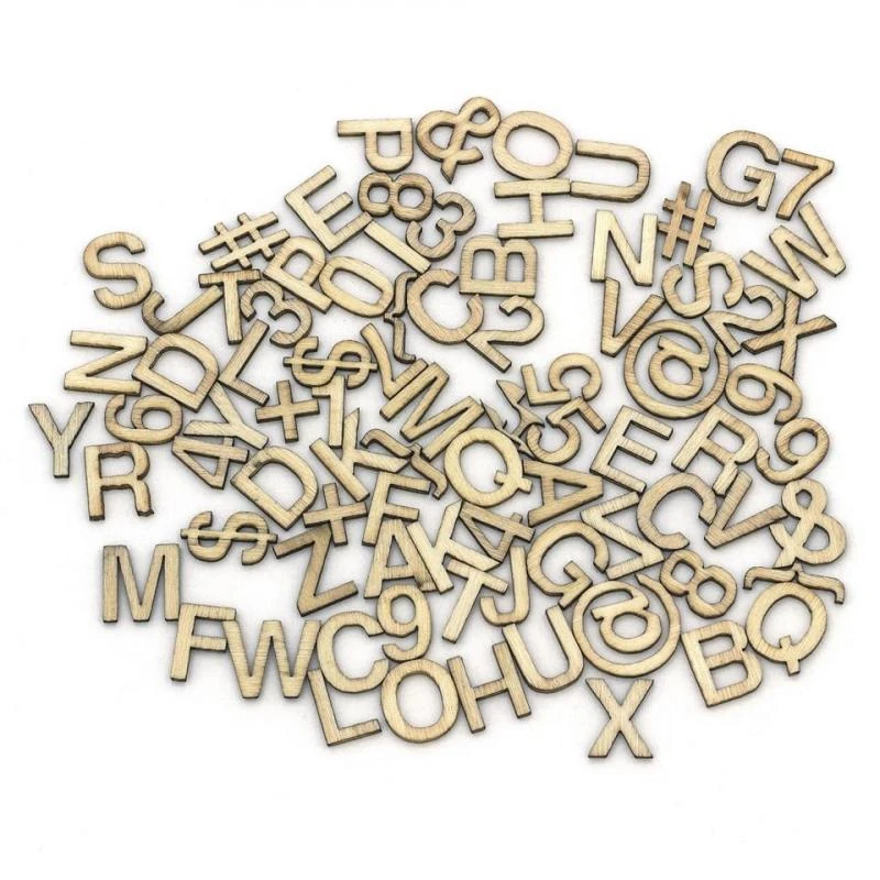 OZDOBY DREWNIANE LITERY 13MM OP86 SZT. PÓŁPRODUKT DEKORACYJNY