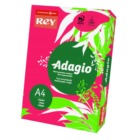 Papier ksero kolorowy Rey Adagio A4 80g/m2 Czerwony