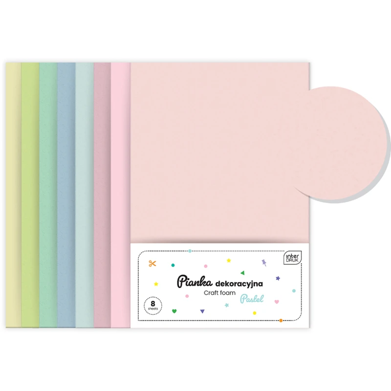 Pianka dekoracyjna 8szt PASTEL