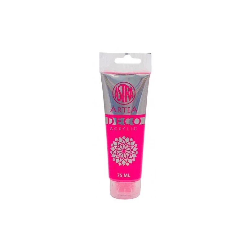 Farba akrylowa neonowa różowa  Astra DECO ARTEA 75ml tuba