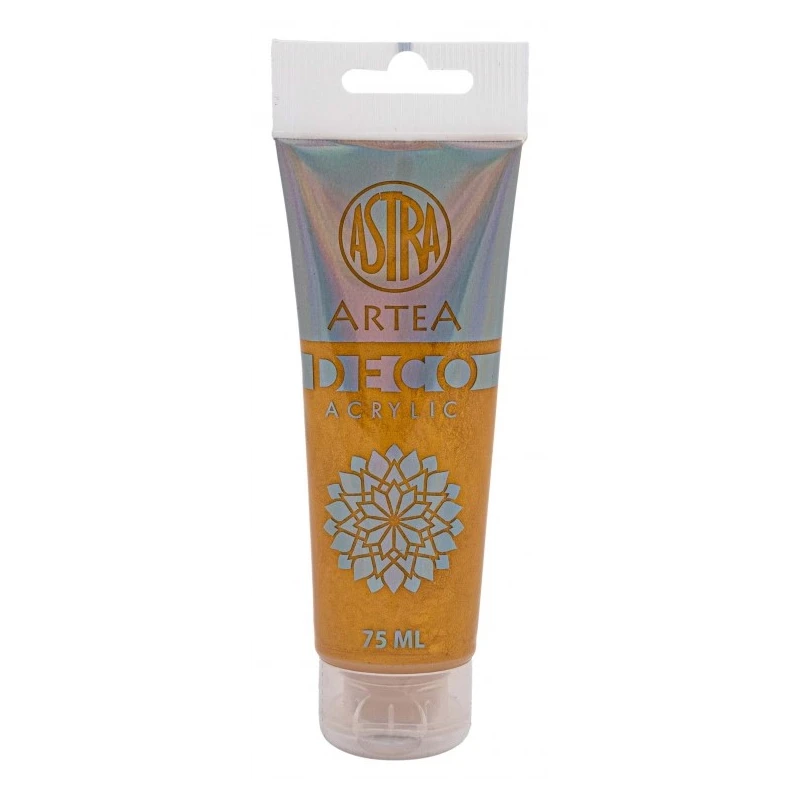 Farba akrylowa metaliczna złota Astra DECO ARTEA 75ml tuba