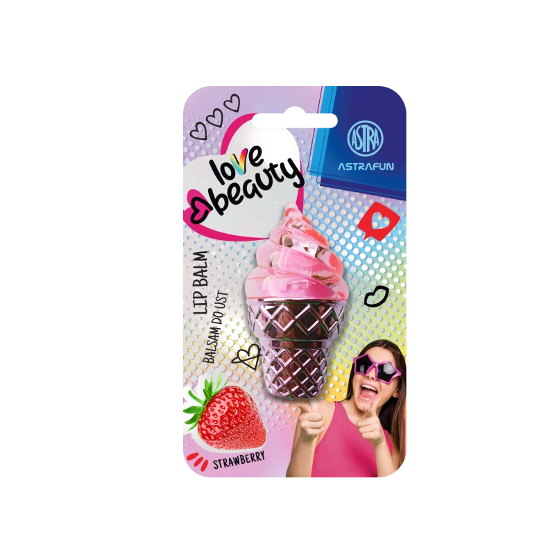 Balsam do ust Astra ASTRAFUN ICE CREAM o zapachu truskawki