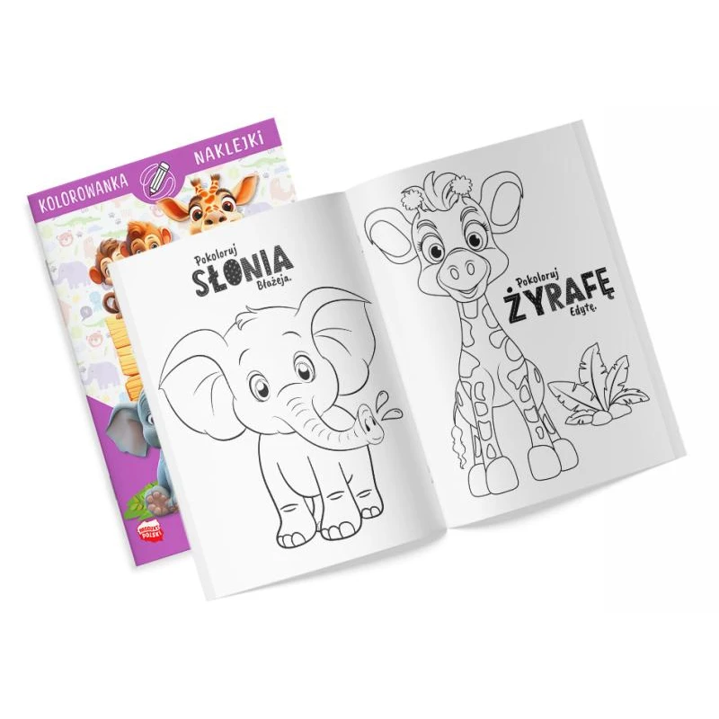 Kolorowanka ZWIERZĄTKA W ZOO z naklejkami Martel 