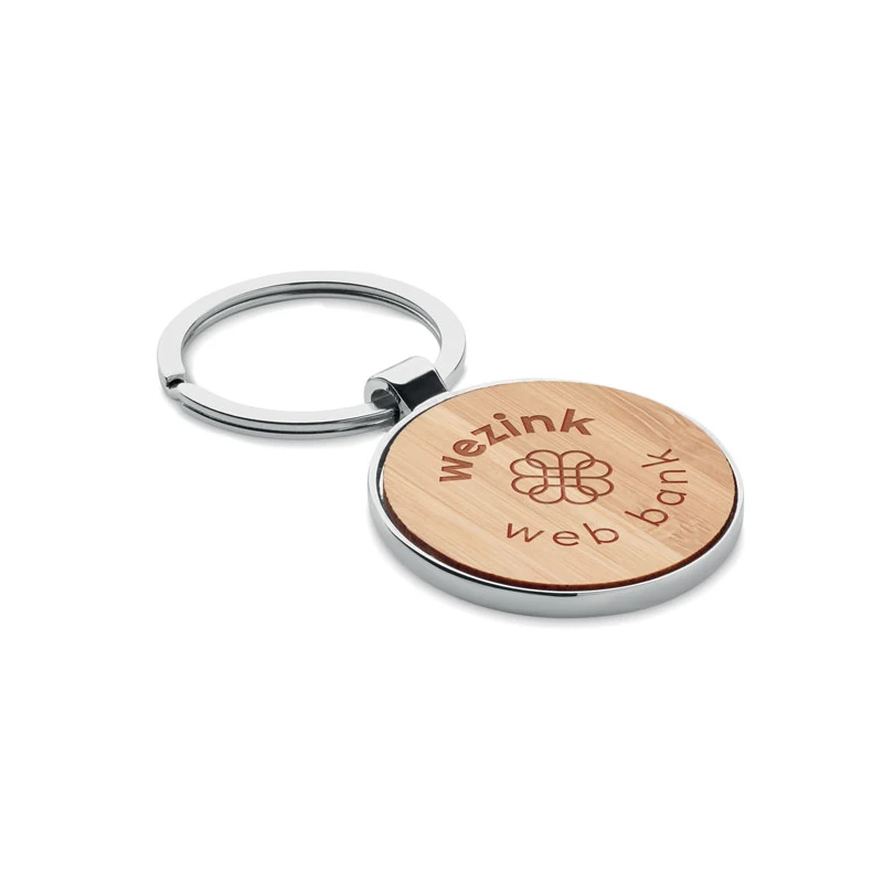 Brelok bambusowy owalny.