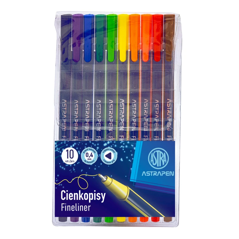 Cienkopisy trójkątne 0,4 mm ASTRAPEN - 10 szt. 202023002