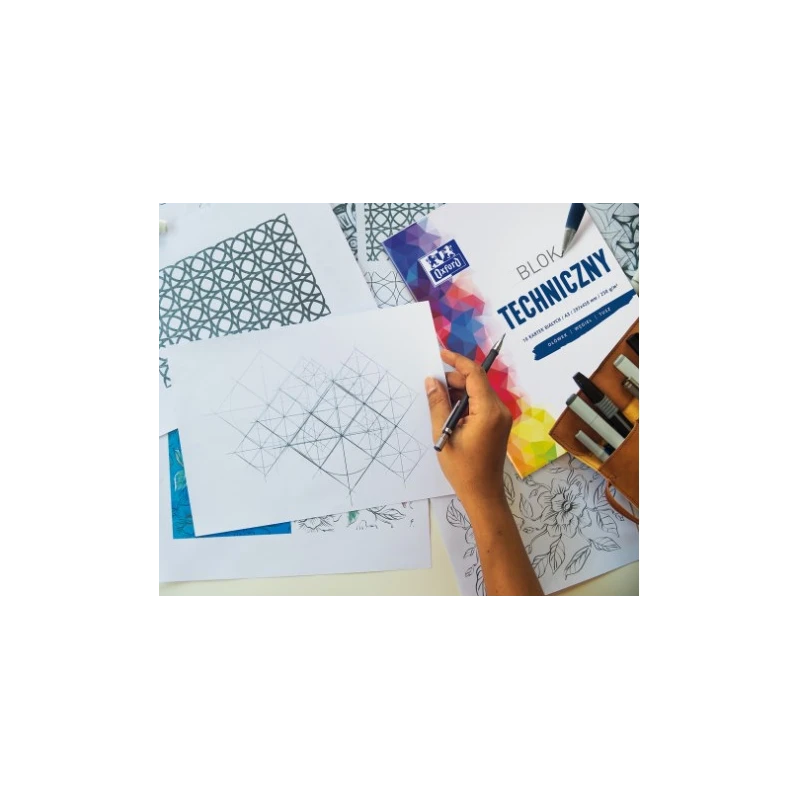 BLOK TECHNICZNY OXFORD BIAŁY A3 10K 250G