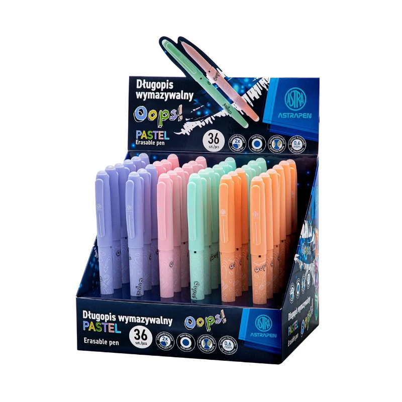 Długopis wymazywalny PASTEL OPSS Astra wkład niebieski