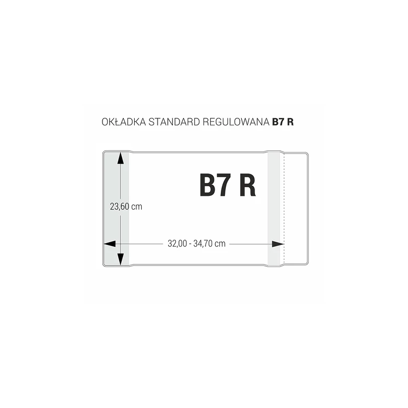 Okładka regulowana bezbarwna B7 - 236 5sztuk/op. OZB5-41 Biurfol