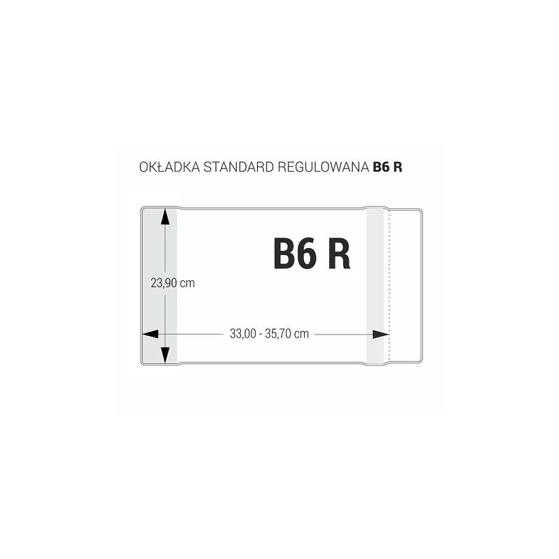 Okładka regulowana bezbarwna B6 - 239 5sztuk/op. OZB5-42 Biurfol