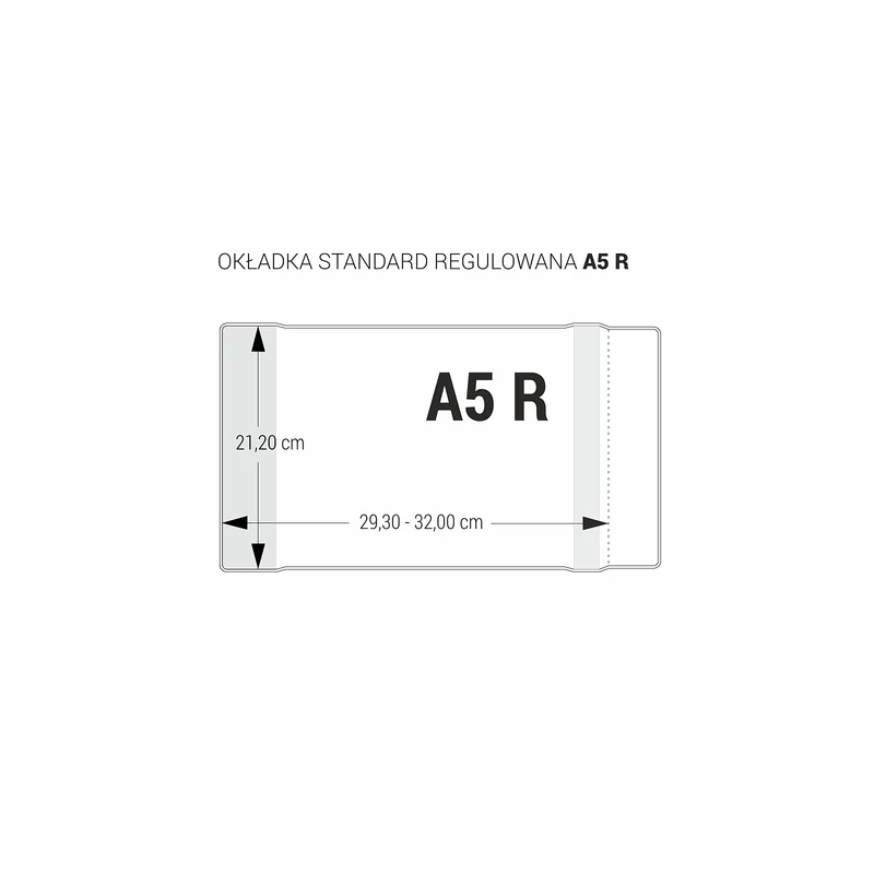 Okładka regulowana bezbarwna A5 - 212    5sztuk/op. OZB5-44 Biurfol