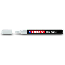 MARKER EDDING LAKIEROWY OKRĄGŁA KOŃCÓWKA 1-2MM biały