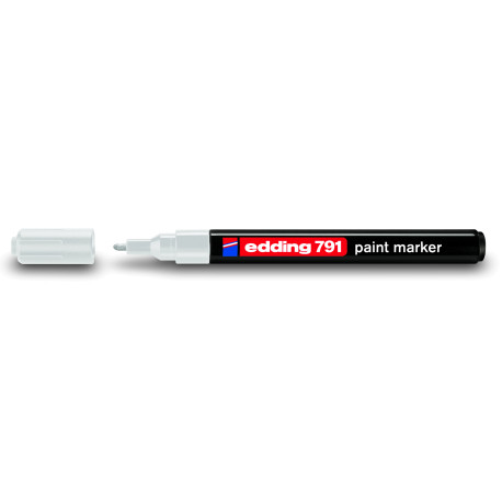 MARKER EDDING LAKIEROWY OKRĄGŁA KOŃCÓWKA 1-2MM biały