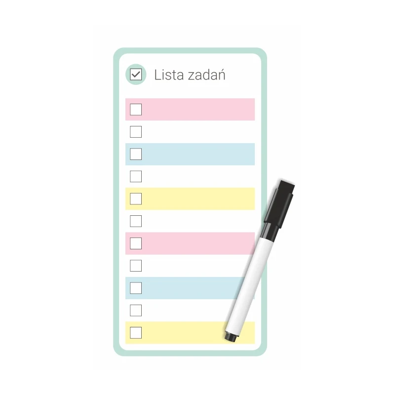 Planer magnetyczny pastelowy lista zadań na lodówkę 11x22 PMP-01-02 Biurfol