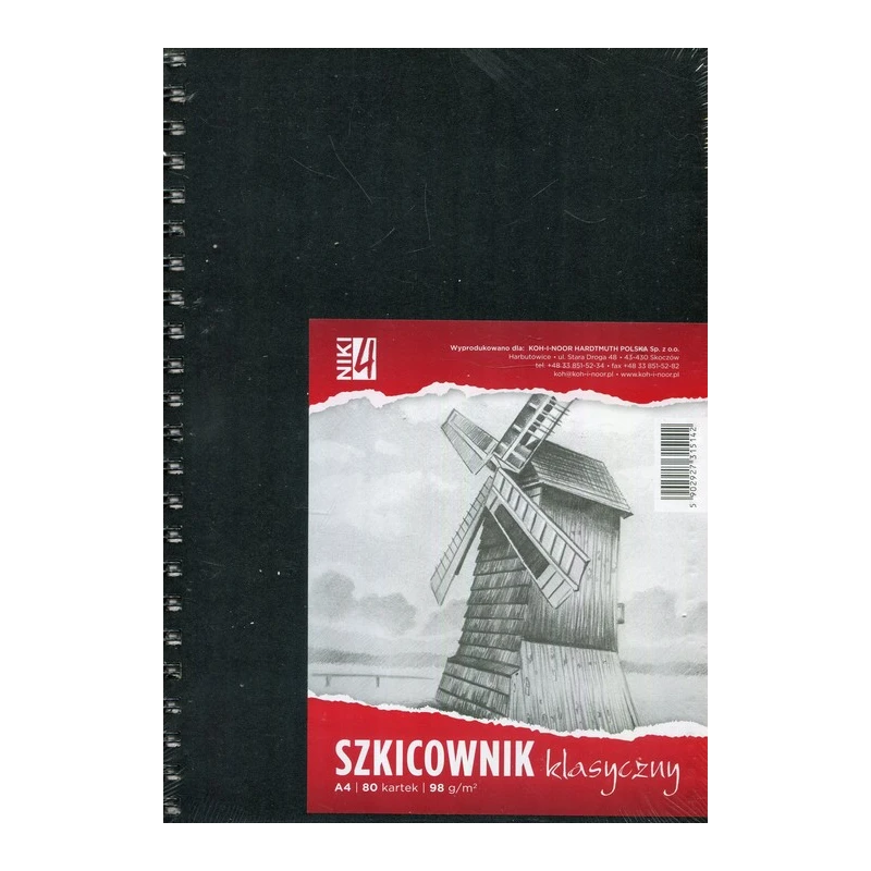 SZKICOWNIK KLASYCZNY A4 SIRALA PO DŁUGIM BOKU 80 KARTEK  BLO-SZA49S