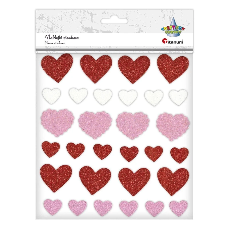 NAKLEJKI PIANKOWE SERDUSZKA 5KOL 493153