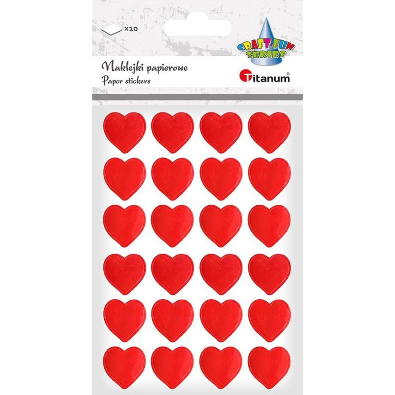 Naklejki papierowe serca Titanum  362084
