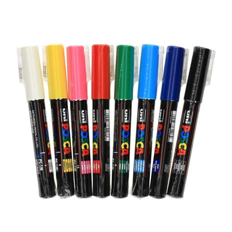 ZESTAW PC-1M ZESTAW MARKERÓW 8SZT POSCA + DŁUGOPIS ŚWIĄTECZNY