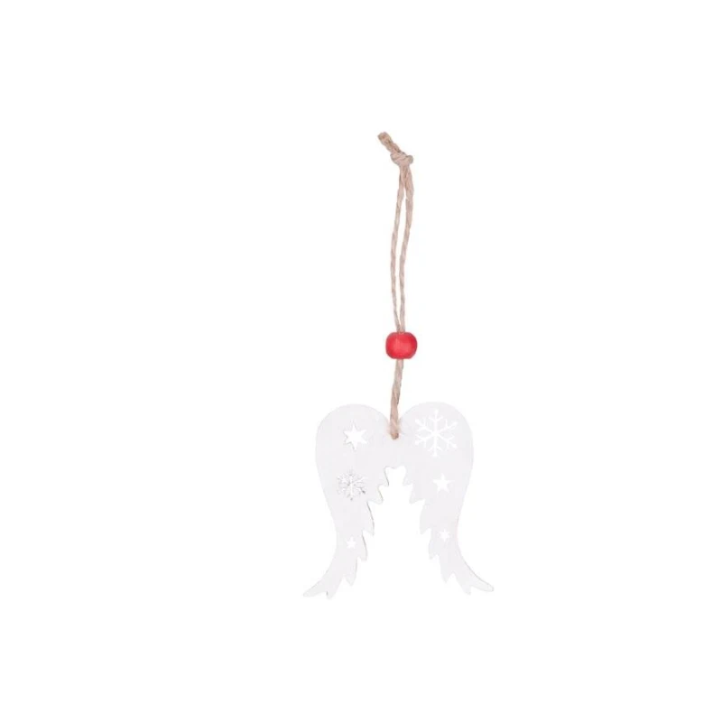 Skrzydła anielskie zawieszka drewniana 7cm/2 szt. biała 8886394